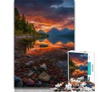 Splendidi puzzle di fiume di montagna per adulti 1000 pezzi, aiutano il cervello ad allenare i giocattoli avvincenti per coltivare la pazienza Un'opera d'arte (75x50cm)