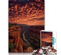 Splendidi puzzle di fiume di montagna per adulti e adolescenti, aiutano il cervello a esercitare i giocattoli avvincenti per coltivare la pazienza, un'opera d'arte (50x75cm)