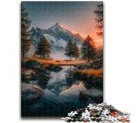 Splendidi puzzle di montagne e laghi da 1000 pezzi per adulti, giocattoli da gioco stimolanti Ogni pezzo è unico Gioco stimolante e divertente per tutta la famiglia, 26x38cm