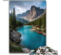 Splendidi puzzle di montagne e laghi per adulti da 2000 pezzi, gioco stimolante e gioco per famiglie con poster abbinato e foglio di quiz (70x100cm)