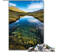 Splendidi puzzle di montagne e laghi per adulti, puzzle da 1000 pezzi, sfida di intelligenza cerebrale, giocattoli avvincenti per la decorazione della casa (26x38cm)
