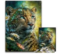 Splendidi puzzle leopardati per adulti, puzzle da 1000 pezzi impegnativi, perfetti per il divertimento in famiglia a Natale, Ringraziamento, compleanni e Pasqua 26X38CM/10,23x14,96 pollici