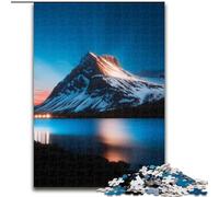 Splendidi puzzle per adulti con montagne e laghi, 1000 pezzi, difficili, giochi educativi fai da te, giocattoli con poster abbinato e foglio di quiz per età 14+ (50x75cm)