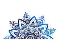 Splendido Adesivo Murale Mandala Lotus Vinile Elegante Decorazione Zen Decalcoma