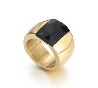 Splendido affermazione di grandi dimensioni cristalli di vetro anello di strass anello cocktail anello cubico zirconia acciaio inossidabile spesso grosso per uomo uomo amico di laurea regalo da sera