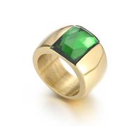 Splendido affermazione di grandi dimensioni cristalli di vetro anello di strass anello cocktail anello cubico zirconia acciaio inossidabile spesso grosso per uomo uomo amico di laurea regalo da sera
