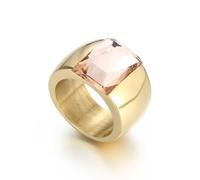 Splendido affermazione di grandi dimensioni cristalli di vetro anello di strass anello cocktail anello cubico zirconia acciaio inossidabile spesso grosso per uomo uomo amico di laurea regalo da sera