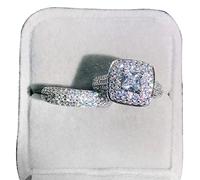 Splendido Anello Set Per Le Donne Fedi di Nozze Iced Out Due Toni Abbagliante Femminile Anelli di Fidanzamento Monili di Modo R709 Nizza