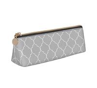 Splendido astuccio con stampa floreale verde carino astuccio estetico astuccio speciale portapenne piccolo astuccio durevole astuccio con cerniera astuccio per donne ufficio lavoro e studio, Grigio a