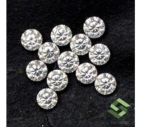 Splendido Bianco Moissanite Taglio Rotondo 5 MM A 6.50 MM Lotto 10 Pezzi Loose
