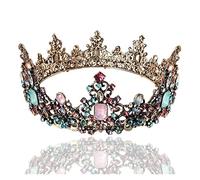Splendido cerchio colorato Royal Queen King King Tiaras and Crowns Pageant Prom Bridal Diadem Wedding Hair Gioielli Accessori (Colori d'argento corona)