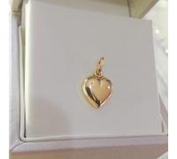 Splendido ciondolo cuore double face bombato in oro giallo 750 18 kt NUOVO