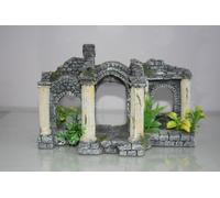 Splendido Dettagliato Antico Vecchio Colonna Romana & Pianta Rovina 26 x 12 x 16