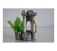Splendido Dettaglio Medio Greco Romana Rovina Colonna & Decorazione Pianta