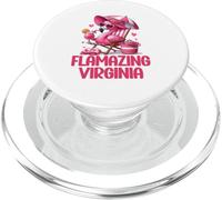 Splendido fenicottero rosa della Virginia, scena tropicale sulla spiaggia per donne PopSockets PopGrip per MagSafe
