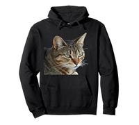 Splendido Gatto Soriano Primo Piano Ritratto vettoriale Isolato Felpa con Cappuccio