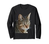 Splendido Gatto Soriano Primo Piano Ritratto vettoriale Isolato Maglia a Manica