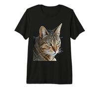 Splendido Gatto Soriano Primo Piano Ritratto vettoriale Isolato Maglietta Premium