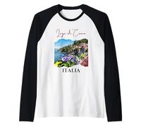 Splendido Lago di Como Italia Souvenir Europeo Laghi Donne Uomini Maglia con Maniche Raglan