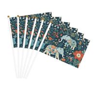 Splendido motivo a prati con elefante floreale in stampa facilitazione bandiera portatile leggera parata decorazione per la casa eventi Uso versatile