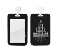 Splendido porta badge identificativo per lampadario di cristallo con cordino Porta badge identificativo in plastica con protezione per carta d'identità Porta badge con finestra trasparente Porta bad