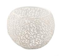 Splendido portacandele in stile vintage dorato con disegni intricati per accenti domestici (oro bianco)