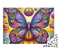 Splendido puzzle a forma di farfalla per adulti e bambini. 1000 pezzi, sfida impossibile, gioco educativo, decorazione per la casa, regalo educativo. 1000 pezzi (75x50 cm)