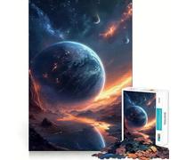 Splendido puzzle da 1000 pezzi a tema spazio per ragazzi, un gioco intelligente per trascorrere del tempo di qualità insieme, un'opera d'arte da assemblare 50x75cm