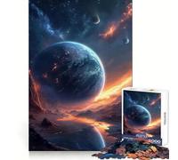 Splendido puzzle da 1000 pezzi a tema spazio per ragazzi, un gioco intelligente per trascorrere del tempo di qualità insieme, un'opera d'arte da assemblare 50x75cm