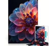 Splendido puzzle da 1000 pezzi con fiori di dalia per adulti e ragazzi, gioco cognitivo, divertimento per il tempo libero, assemblaggio di motivi, regalo festivo 38x52cm