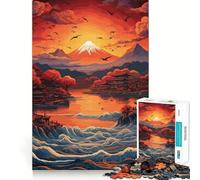 Splendido puzzle da 1000 pezzi per adolescenti con tema montagna, sfida per la mente, divertimento condiviso, taglio netto, calda sorpresa 38x26cm