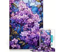 Splendido puzzle difficile con fiori di lillà per adulti, 1000 pezzi, giocattolo intelligente, divertente e spensierato, taglio preciso, regalo artistico 50x75cm