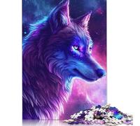 Splendido puzzle lupo, 500 pezzi, puzzle in legno, giocattolo, gioco di famiglia, difficoltà, sfida, puzzle, 500 pezzi (52 x 38 cm)