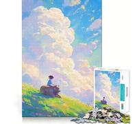Splendido puzzle paesaggistico da 1000 pezzi,divertente gioco mentale,senza spazi vuoti,design a incastro perfetto, riunioni di famiglia (38x26cm)