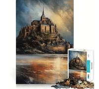 Splendido puzzle per ragazzi di Mont Saint Michel, 1000 pezzi, ideale per rafforzare la memoria, semplice e divertente, con bordi di qualità, un regalo memorabile 38x26cm
