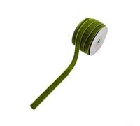 Splendido rotolo di nastro in velluto da 10 m, una bella aggiunta ai tuoi lavori fai da te o decorazioni per eventi (1,5 cm verde chiaro)