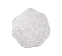 Splendido set di tappetini per pasti a tema rosa, efficace protezione dal calore, con design elegante in PVC, 6 pezzi (argento)
