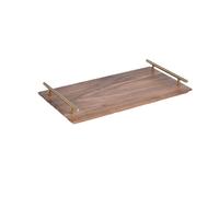 Splendido vassoio in legno realizzato in acacia premium con manico in metallo