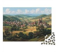 Splendido villaggio medievale Jigsaw Puzzle 1000pcs (75x50cm) Adulti Puzzle Gioco Educativo Decorazioni Per La Casa
