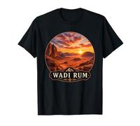 Splendido Wadi Rum Deserto Tramonto Medio Oriente Paesaggio Maglietta