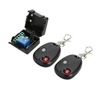 Splenssy Trasmettitore e ricevitore 433 MHz, Smart Home 433 MHz DC 12 V 1 CH Wireless Remote Switch Relay Universal Remote Control Switch Module and RF Transmitter Remote Control Control (2 Control)