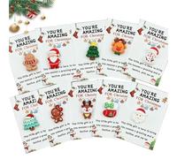 Splentdid 10-Piece Set - Christmas Pocket Emotional Hug, Christmas Pocket Hug, Mini Santa Snowman with Heartwarming Cards, Christma Keepsake for Friends, Family, Party Favor Gift (1pc)