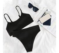 Splicing Womens Bikini Costume da bagno donna imbottito Cup Racerback