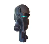 Splin Supporto da tavolo compatibile con Alexa Smart Speaker Echo Dot (4a generazione) - Amazon- Astro Hero Robot (nero)