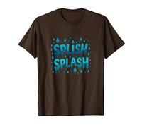 Splish Splash - Gocce d'Acqua per Divertimento Estivo Maglietta, Uomo, Marrone, 3XL