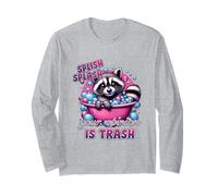 Splish Splash La Tua opinione è Trash Raccoon Bath Maglia a Manica