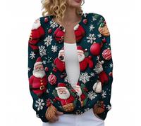 Split Back Maglione Maglione di Natale per le donne Carino Divertente Natale Aperto Frontale Button Down Maglione Cardigan Autunno Inverno Maniche Lunghe Cappotto Lavorato a Maglia Snap Cardigan Donna