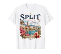 Split Croazia Perla dell'Adriatico - Vintage Fiore di Mare Maglietta