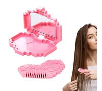 Split Ends Hair Trimmer,Bang Scissors Brush with Mirror,Heart Shaped Dead End Trimmer | for Daily Routine Outdoor Travel Home Quick Maintenance Personal Grooming