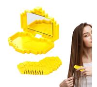 Split Ends Hair Trimmer - Bang Scissors Comb for Daily Grooming | Heart Shaped Dead Ends Cutter with Built-In Mirror Built-In Mirror, Compact Styling Tool for Travel Outdoor Home Quick Hair